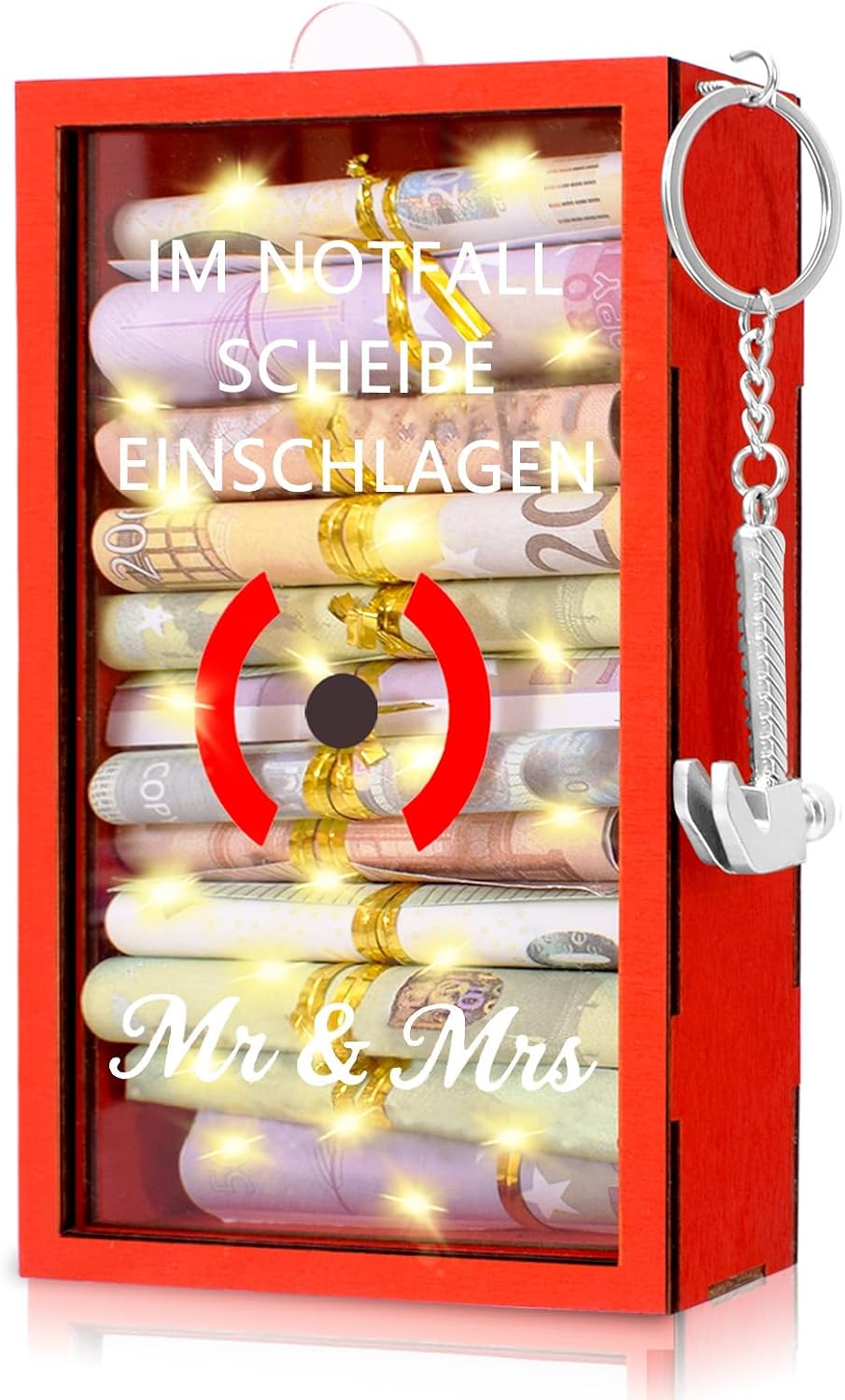 LED Wedding Gifts for Bride and Groom, Funny Money Gifts for Wedding, Funny Gifts, Emergency Box with Hammer, Creative DIY, Packaging, Money Gift, Youth Consecration, Wedding Anniversary