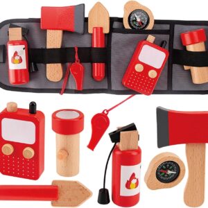 Dr. MUYA® Montessori Toy 3 4 5 Years, Fire Brigade Toy, Role Toy, Games from 3 Years, Wooden Toy, Motor Skills Toy, Educational Game, Gift 3-5 Years Children Boys Girls