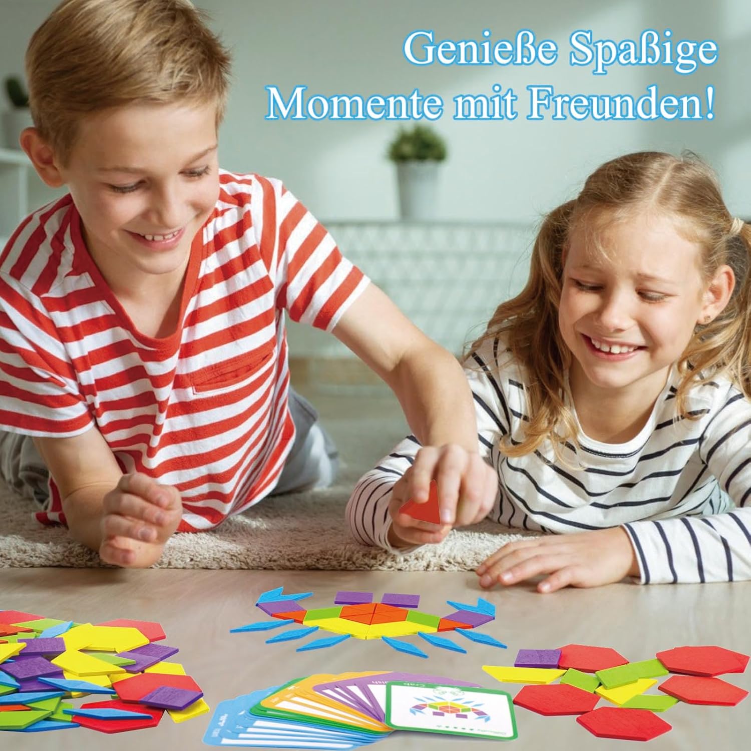 Montessori Toy 3 4 5 6 Years, Tangram, Educational Games from 3 Years, Montessori Toy from 3 Years, Gift 3-6 Years Children Boy Girl – Bild 4