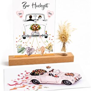 Personalised Wedding Money Gift Acrylic Gifts for Bride and Groom