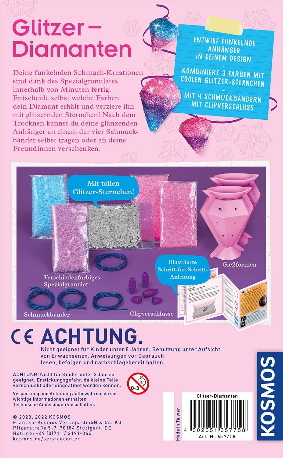 Kosmos Glitter Diamonds Experiment Kit for Children Aged 8-12 Years – Bild 2