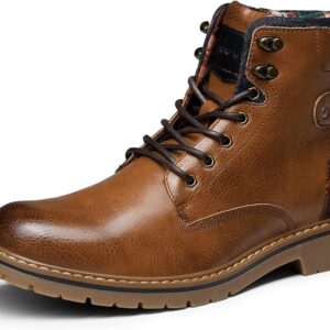 Bruno Marc Men’s Lace-Up Motorcycle Boots