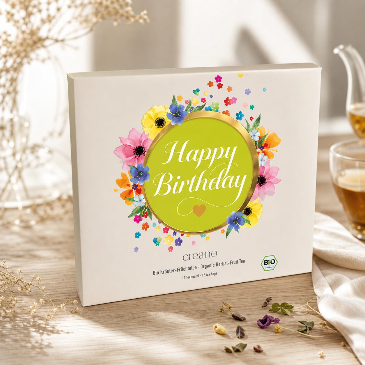 Creano Organic Herbal Tea Gift Set, Happy Birthday, 12 x Organic Tea Bags – Bild 6