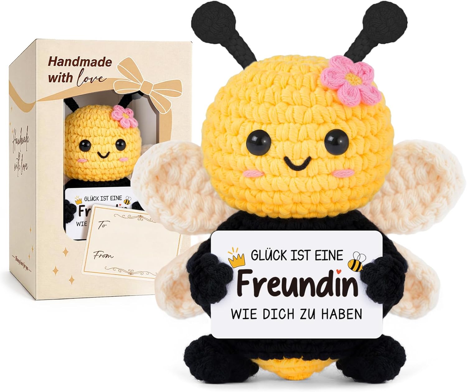 Gleevara Best Friend Gifts - Hand Crocheted Bee Figurine – Bild 9