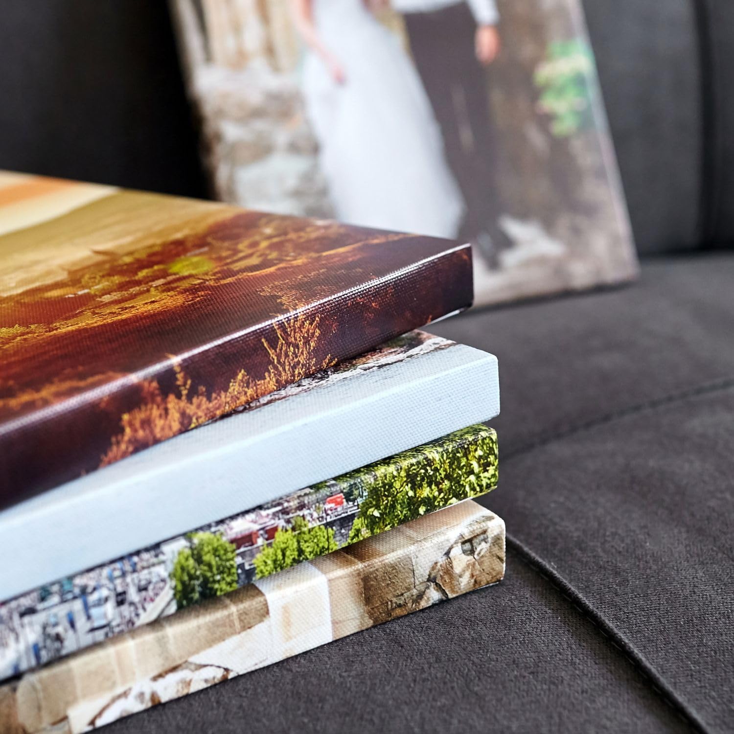 GP TONER Your Photo on Canvas Personalised Multi Photo Your Own Picture on Canvas with Wooden Frame Art Print Picture Collage Photo 40 x 30 cm – Bild 3