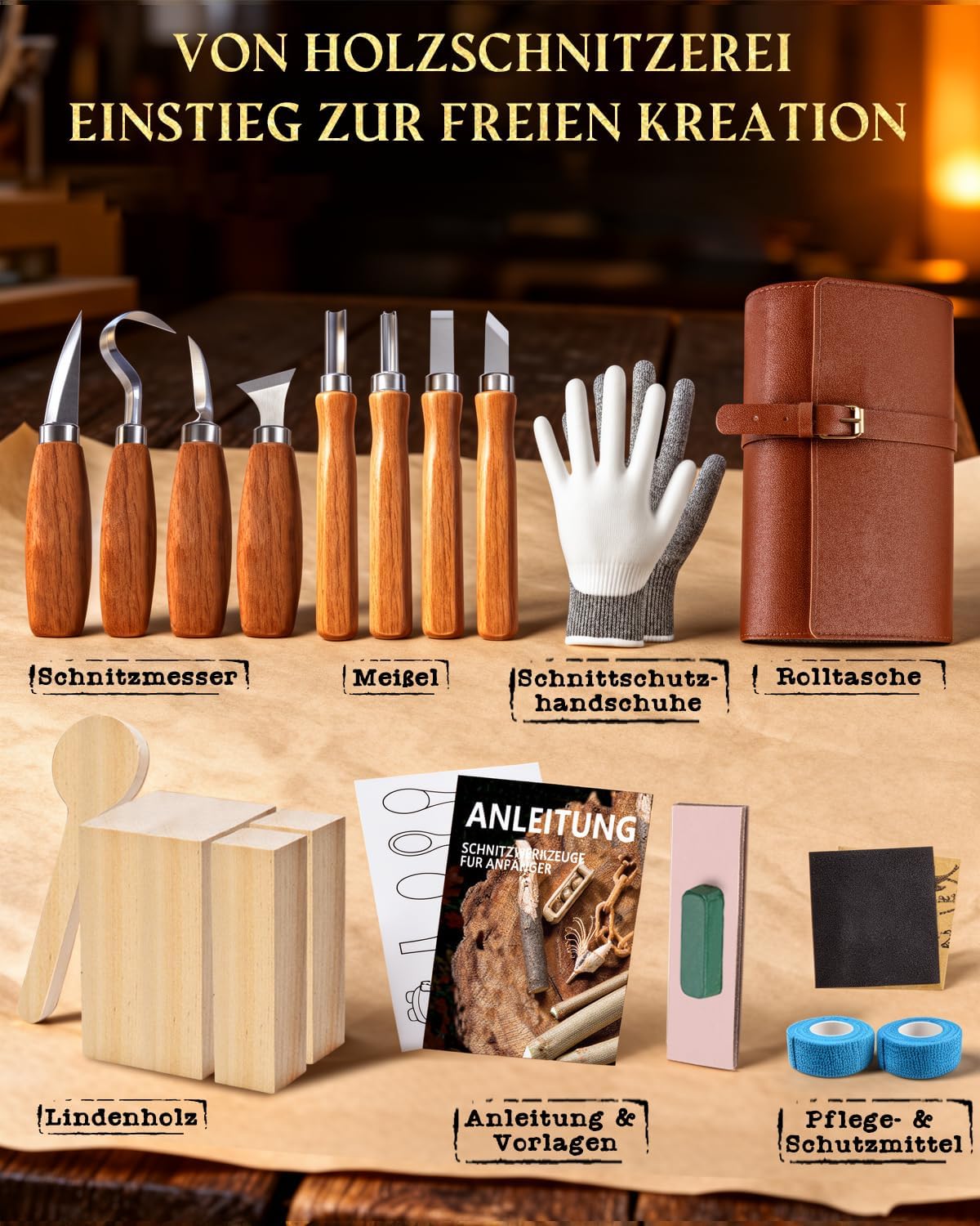 Carving Tool Wood Carving Set for Beginners: Carving Knife 25 – Bild 2