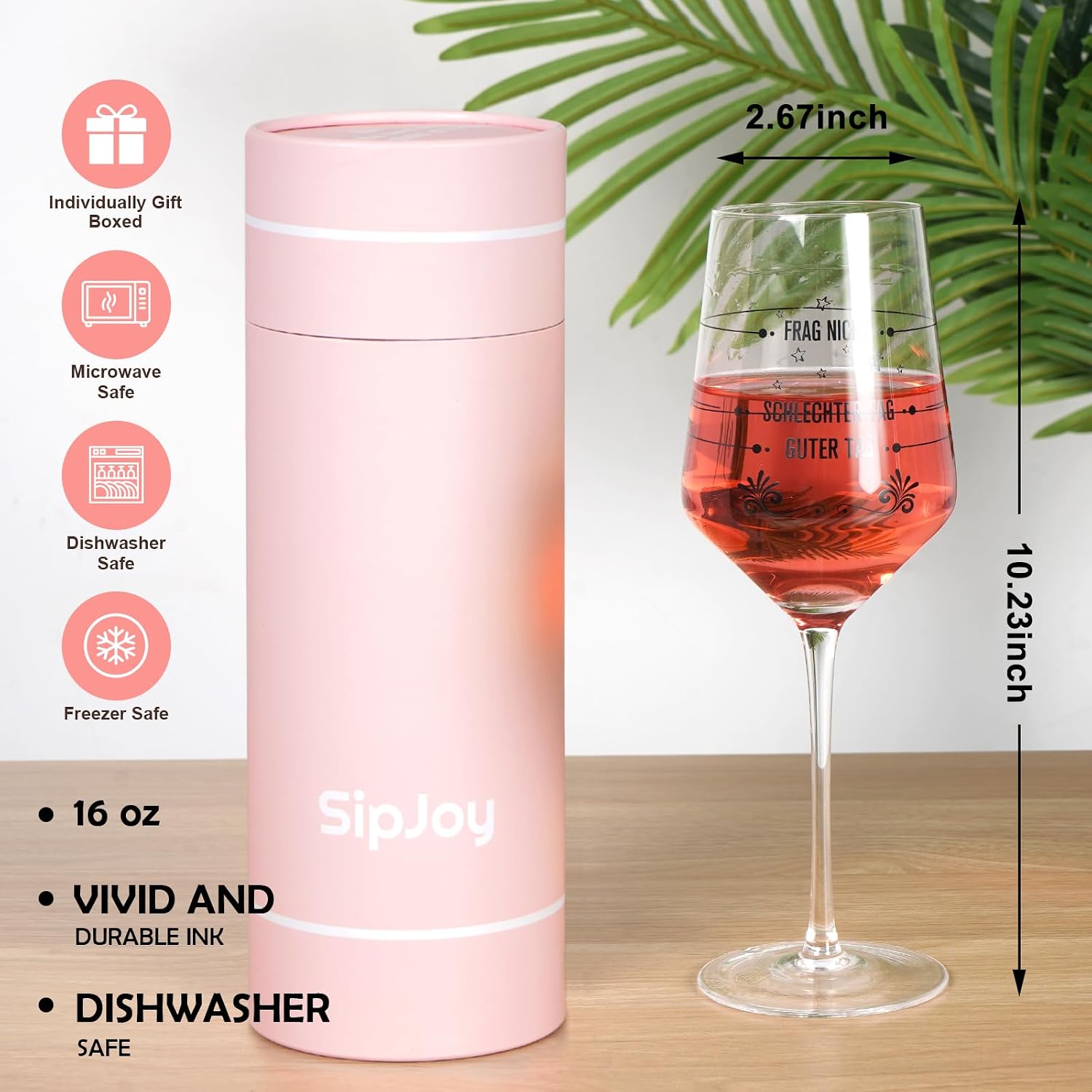 Funny Gifts for Women 550 ml Wine Glasses with Engraving Personalised Gift Birthday Gift for Women Christmas Gifts for Mum Best Friend Gifts for Advent Calendar – Bild 2
