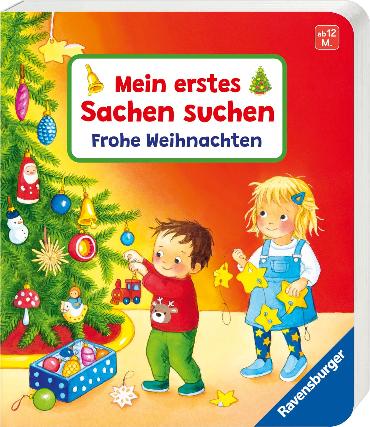 Mein erstes Sachen suchen: Frohe Weihnachten, Weihnachtsbuch, liebevolles Weihnachtsgeschenk für Kinder ab 1 Jahr