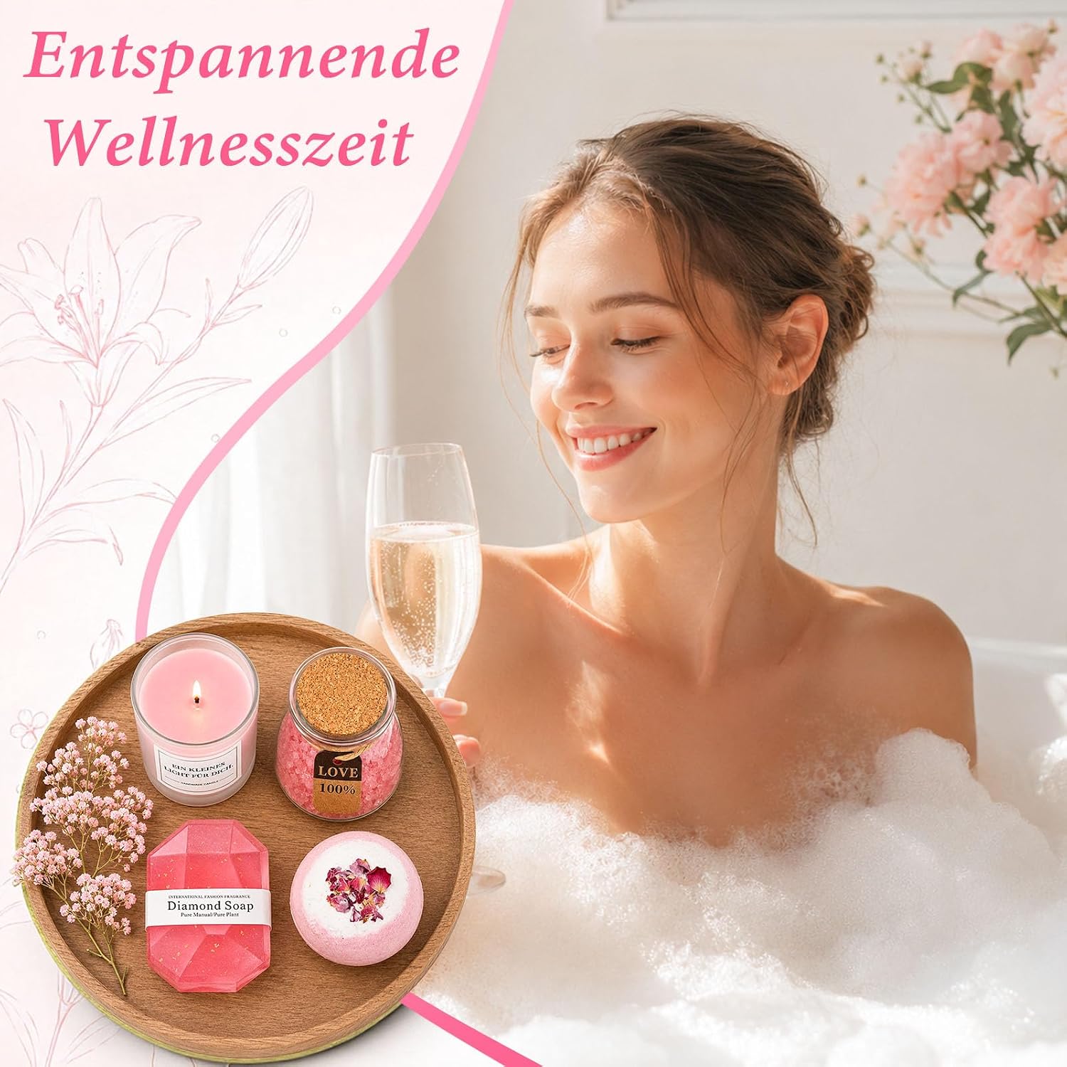 TUZELIYA Gifts for Women, Gift Idea for Women, Inspirational Gift, Girlfriend, Birthday, Valentine's Day, Mother's Day, Christmas Day, Gift for Mum, Sister, Best Friend (Pink) – Bild 4