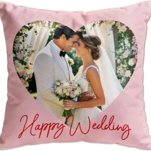 Cushion with Photo Personalised, Photo Cushion Design Your Own Picture, Memory Pillow Individual, Personal Gift for Family, Partner, Friends (Photo D-1)