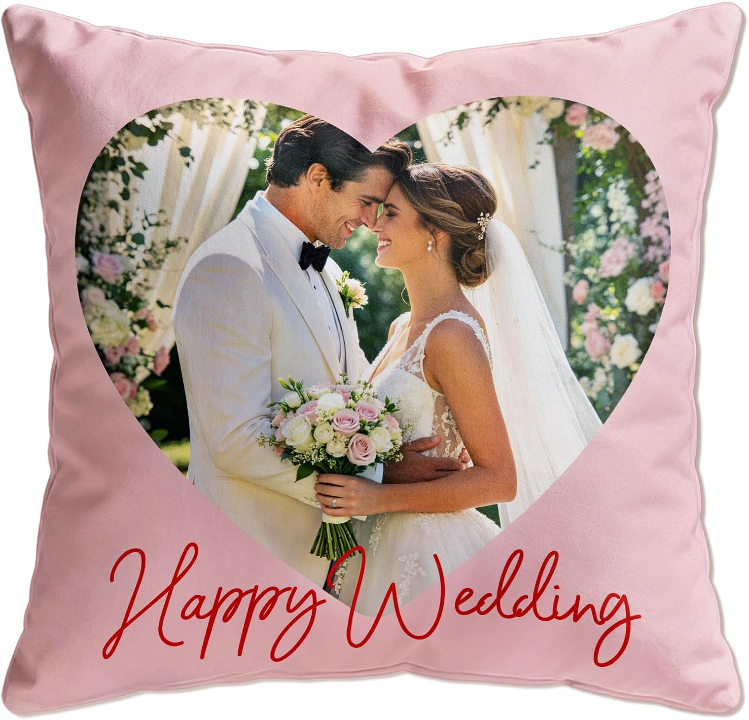 Cushion with Photo Personalised, Photo Cushion Design Your Own Picture, Memory Pillow Individual, Personal Gift for Family, Partner, Friends (Photo D-1)