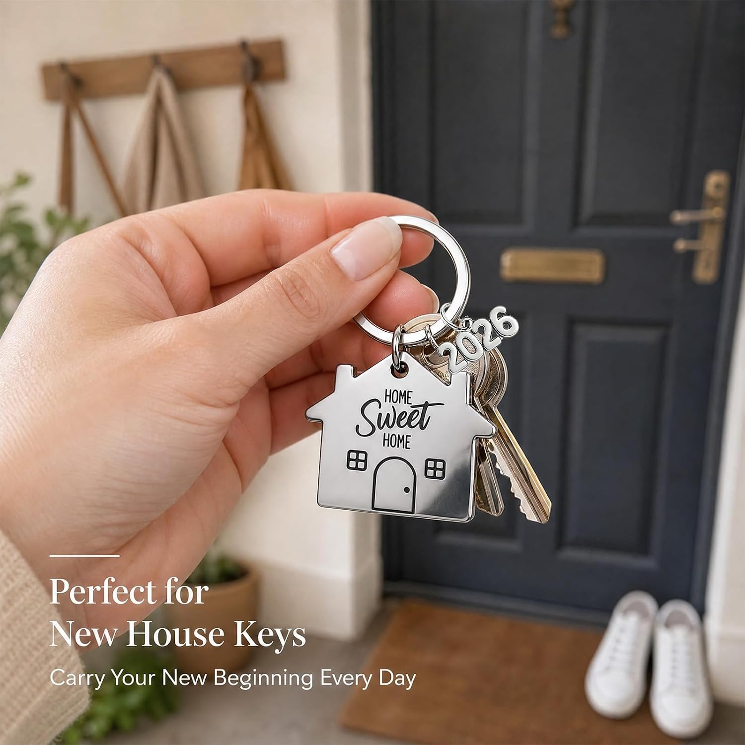 Pack of 2 Home Keyrings with Envelope Gift for Housewarming 2026 Housewarming Gifts Apartment New Home Gift Key Chain for New Home Buying and Moving – Bild 5