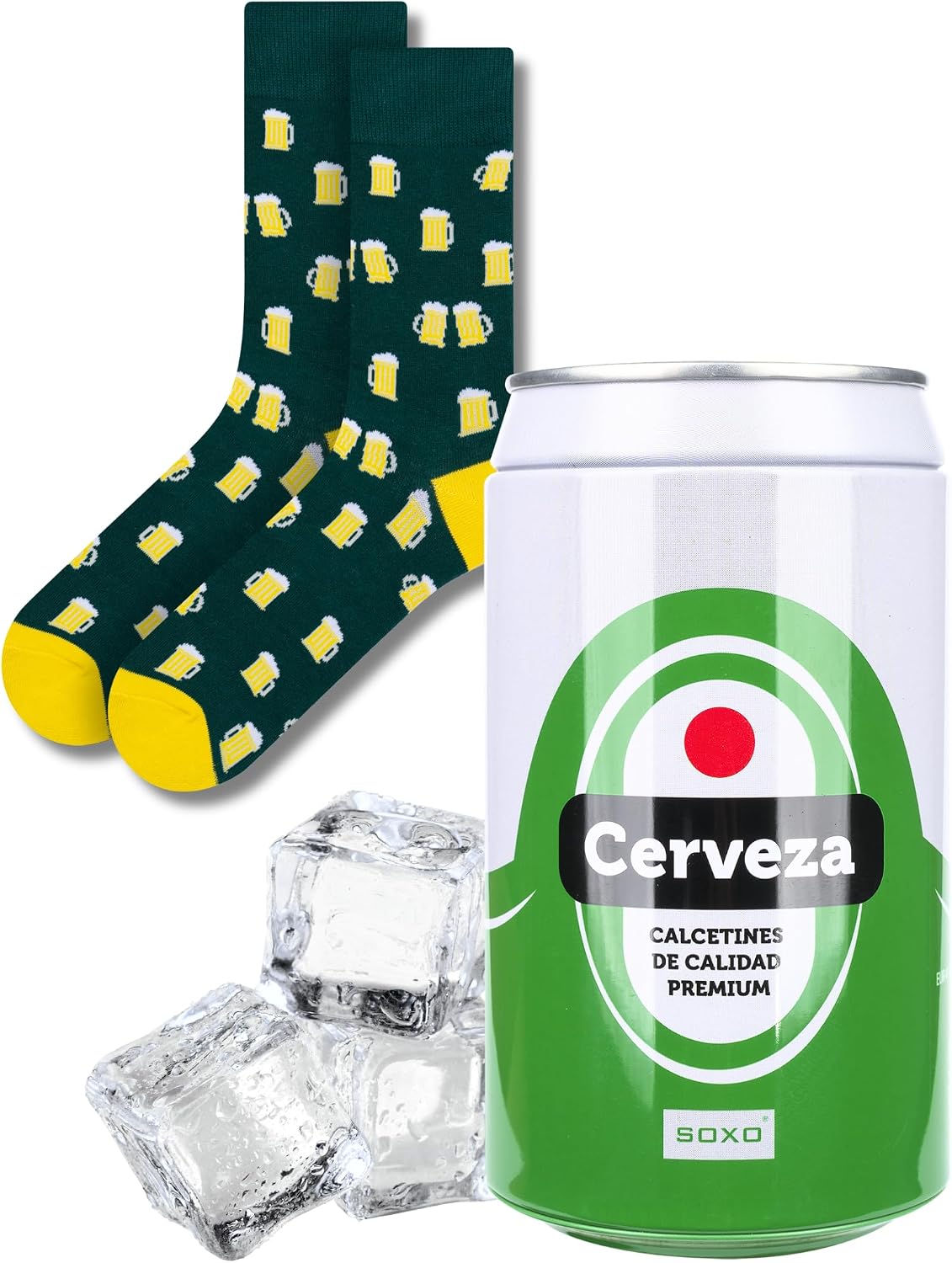 soxo Tin Socks Men's Beer Gifts For Men Funny Gift Summer Socks Men 40-45 1-4 Pairs
