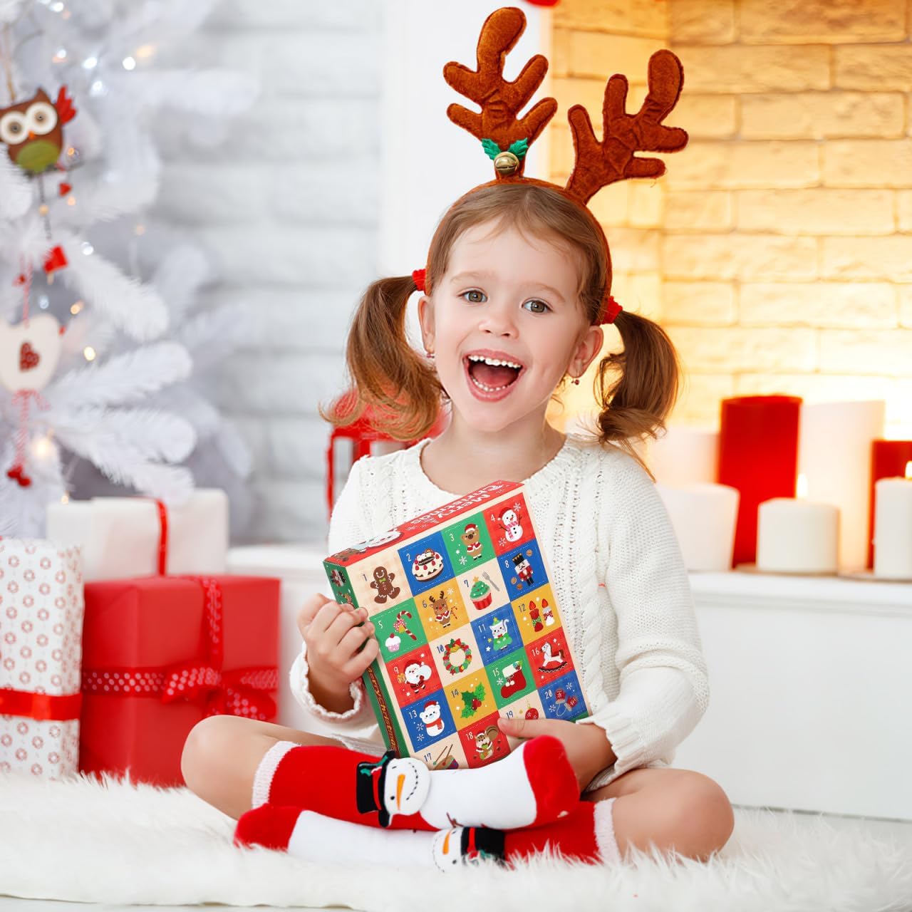 Cabilock Pack of 5 Advent Calendar Gift Boxes Empty Paper Boxes for Christmas to Fill with Sweets and Small Surprises Pretty for Parties and Celebrations – Bild 6