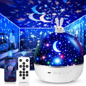 Starry Sky Projector Children with 15 Films, Baby Toy Bluetooth Music