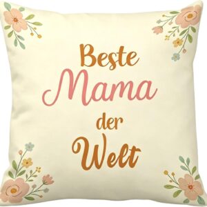 Cushion Cover 45 x 45 cm Mother’s Day Gift for Mum Gift for Best Mum in the World Birthday Gift Mother’s Day Gift Ideas from Daughter Mother Gifts for Birthday Gift Mother’s Day