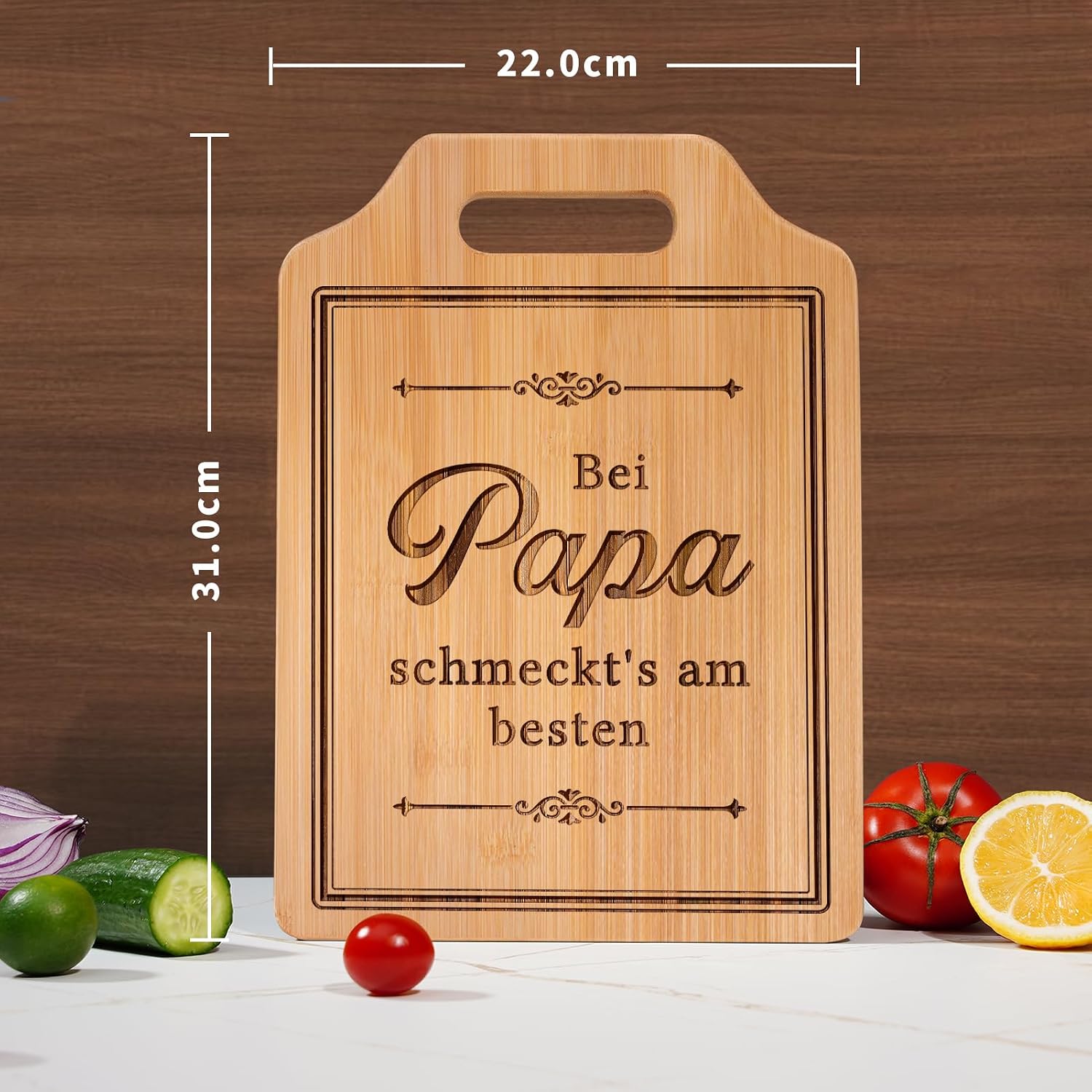 Dad Gift Birthday - Engraved Bamboo Chopping Board, Gifts for Dad, Dad Birthday Gift, Dad Gift Christmas, Christmas Gifts for Dad, Dad – Bild 2
