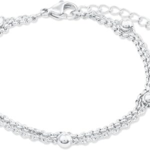 s.Oliver Women’s Bracelet. 925 Sterling Silver/Stainless Steel with Motif, Comes in Jewellery Gift Box