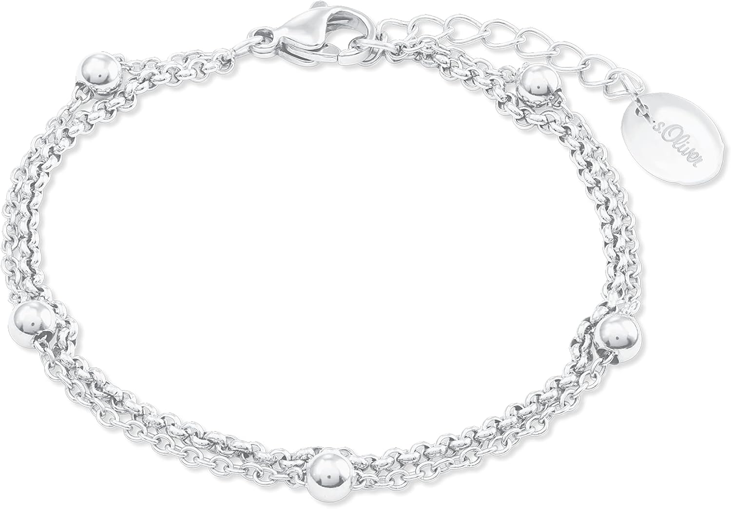 s.Oliver Women’s Bracelet. 925 Sterling Silver/Stainless Steel with Motif, Comes in Jewellery Gift Box