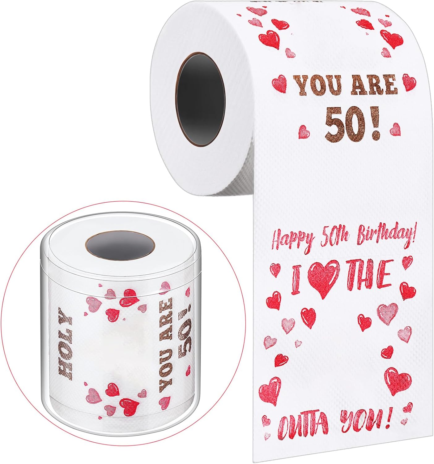 Clabby Funny 50th Birthday Toilet Paper Gifts