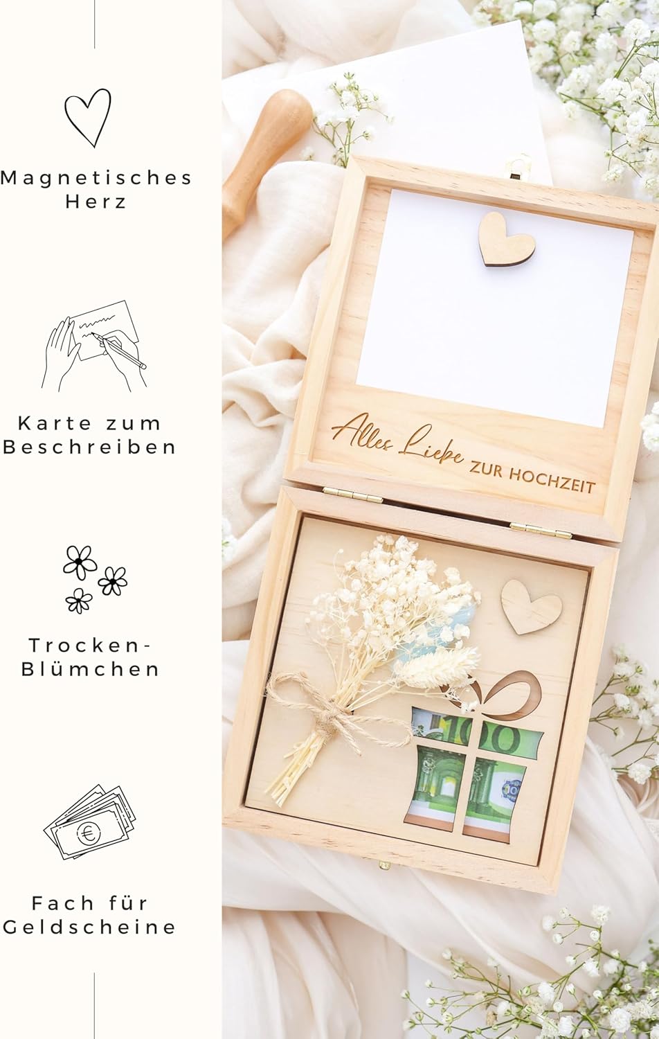 Joli Coon Money Gift Wedding Gift 14 x 14 x 3.5 cm – Bild 2