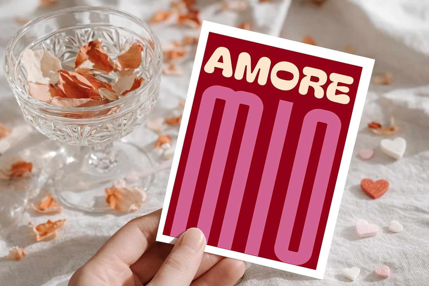 WBdesignz Italian Love Card "Amore Mio" with Envelope - Love Message for Partner Girlfriend Boyfriend - Romantic Card Gift Idea for Valentine's Day or Anniversary (DIN A6) – Bild 7