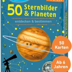Moses 9740 Expedition Natur, 50 Constellations and Planets | Provision Cards in Set | With Exciting Quiz Questions