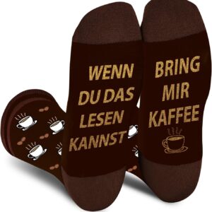 AGRIMONY Funny Coffee Socks for Men, Dads, Boys – If You Can Read This – Funny Gifts for Men, Father's Day, Christmas Stockings, Gift Ideas