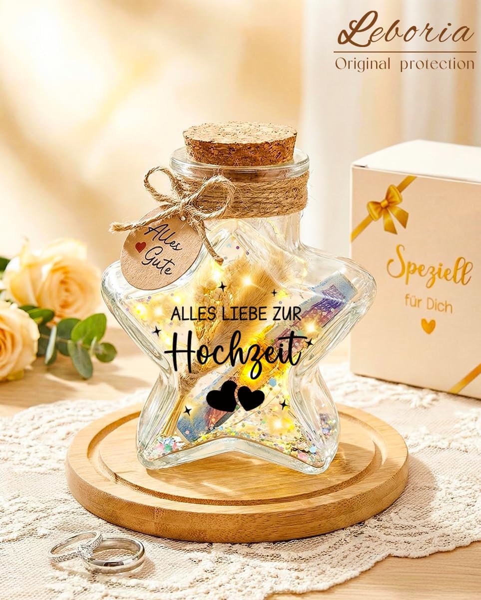 Money Gift Wedding - LED Star Shaped Bottle Light – Bild 5
