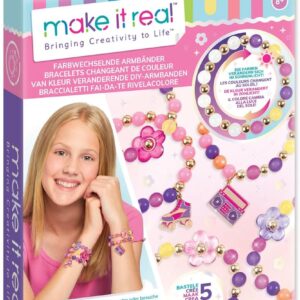 Make It Real 2901217 Colour Changing Bracelet Set, DIY Jewellery Set with Magic Beads, Bracelet DIY Craft Set, Creative Kit for Children