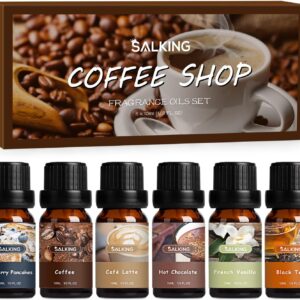 SALKING 6 x 10 ml Café Essential Oils Set, Aromatherapy Gift Set