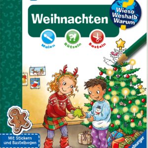Wieso? Weshalb? Warum? aktiv-Heft – Weihnachten (Malen, rätseln, basteln ab 4 Jahre – mit Stickern und Bastelbogen)