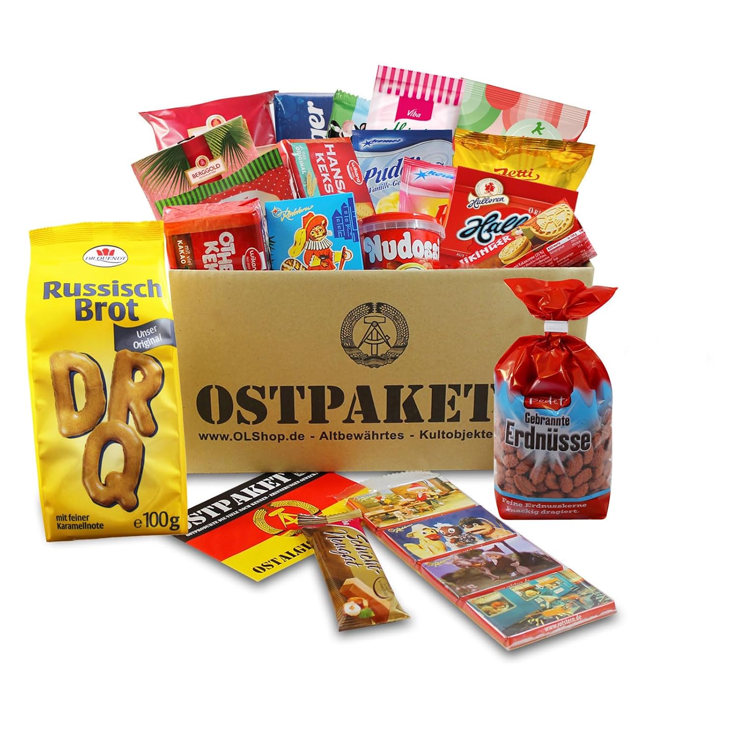 Ostpaket Sweet Seduction with 20 Typical Products of the GDR Gift Idea Specialty Package Gift Set East Products