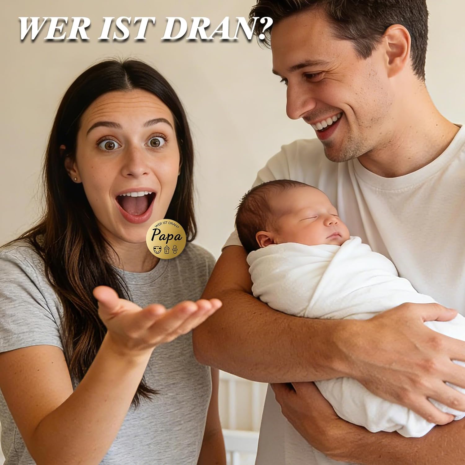 Decision Coin Dad Mum, Gifts for Birth, New Dad Mum Gifts – Bild 5