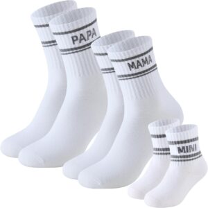 RF&CM Family Socks Gift for Birth - Family Socks Set, Tennis Socks Mum Dad Mini Socks, Pregnancy Gift, Family Socks, Mini Socks, Socks Daddy