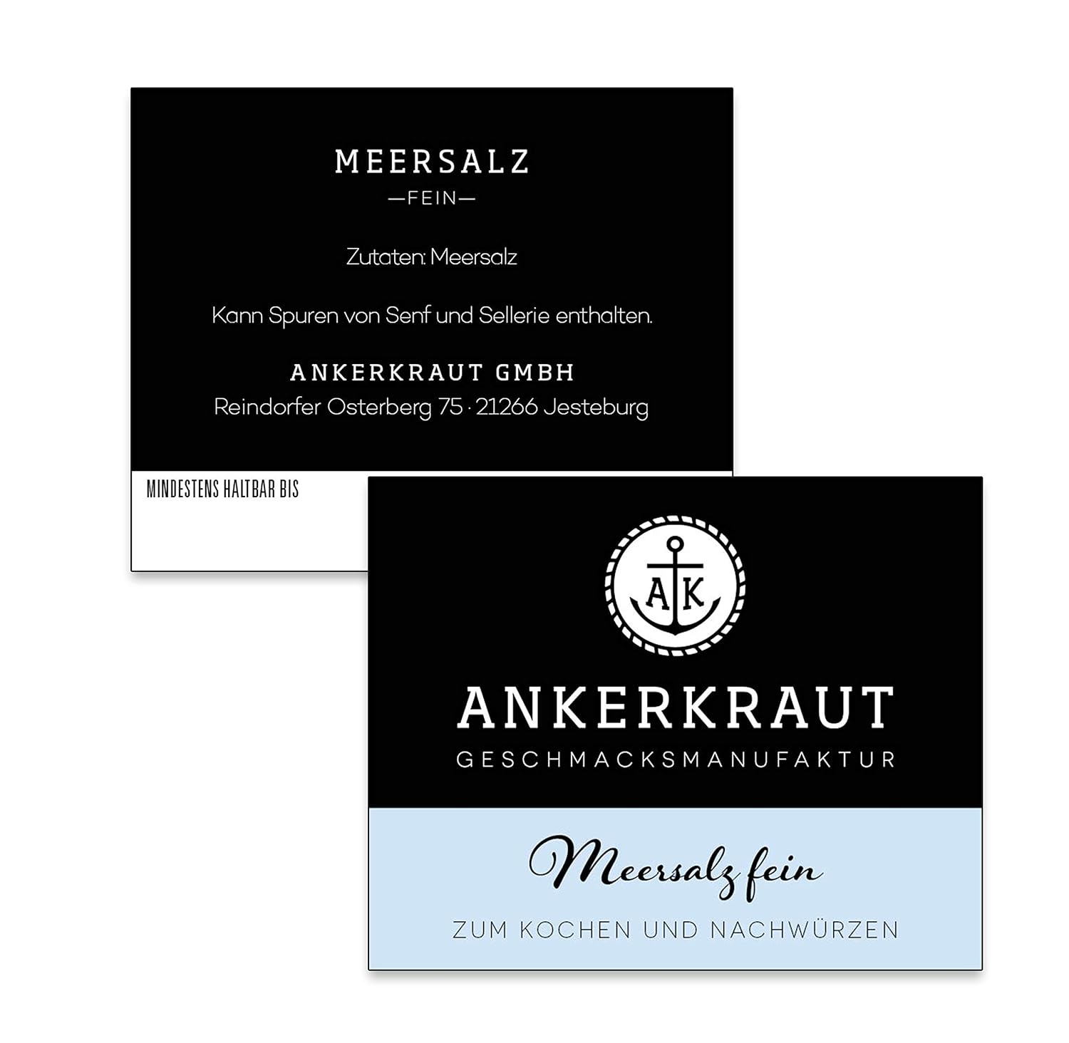 Ankerkraut Housewarming Gift Box of 2, Gift for Housewarming of Bread Spice and Sea Salt Fine, in Cork Glass – Bild 4