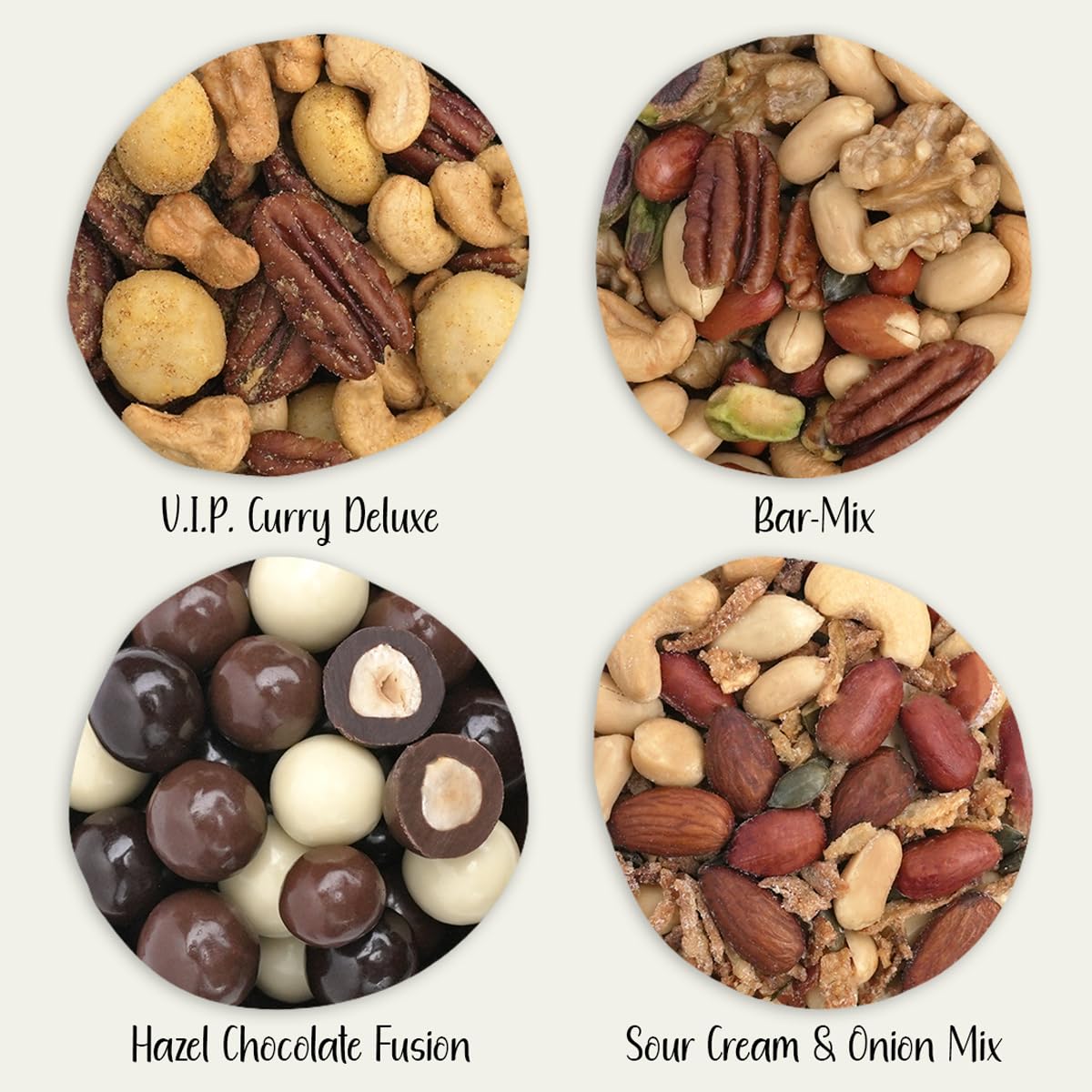 KERNenergie Elegant Nut Gift Set | 4 Nut Mixes and Chocolated Nuts in 90 g Aluminium Tin | in Practical Gift Box | for Mum and Dad | Father's Day – Bild 2