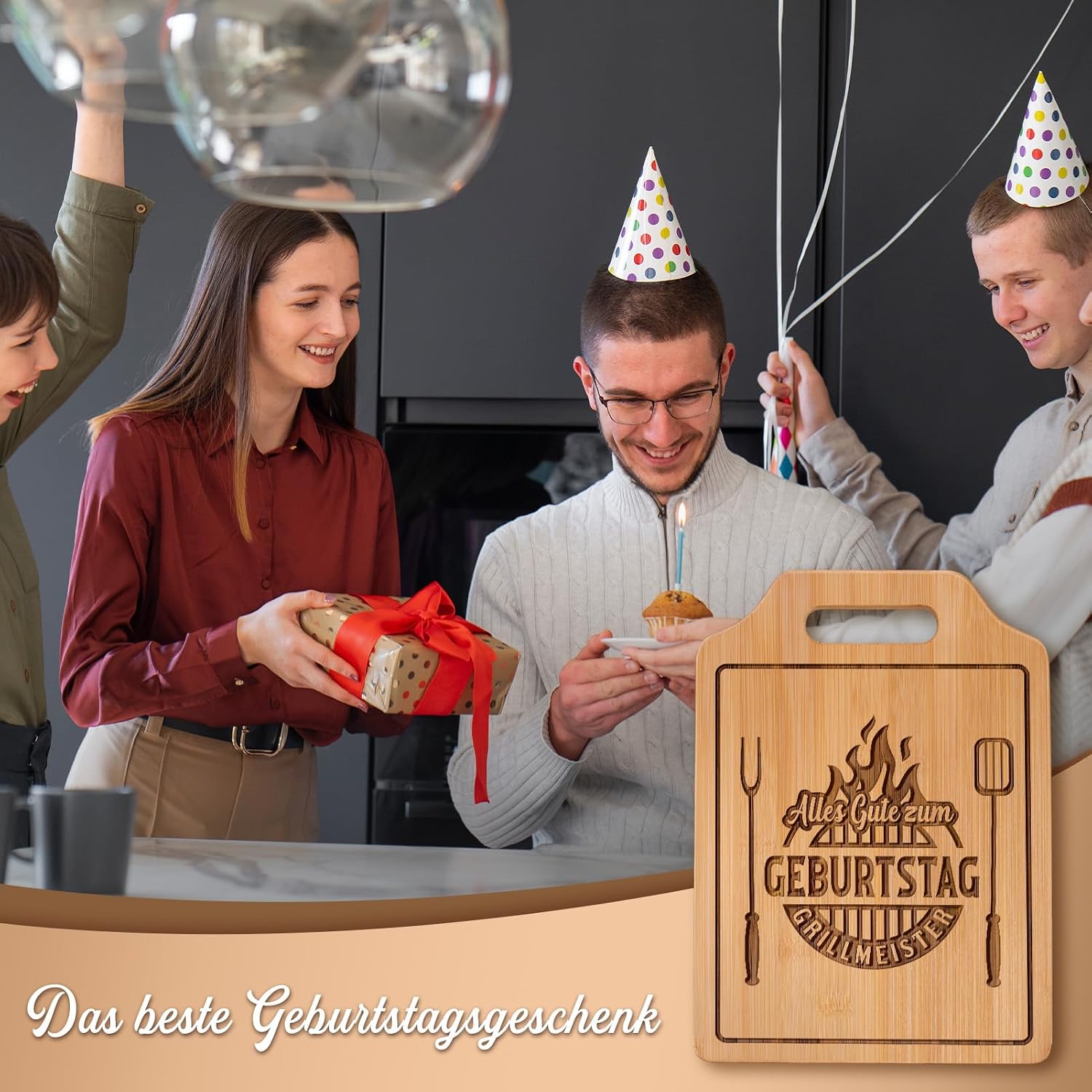 Birthday Gift for Men - Engraved Bamboo Chopping Board, Gifts for Men Birthday, Men's Gifts – Bild 6