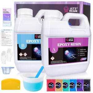 LET’S RESIN 2.4 L Epoxy Resin Set, Transparent Epoxy Resin