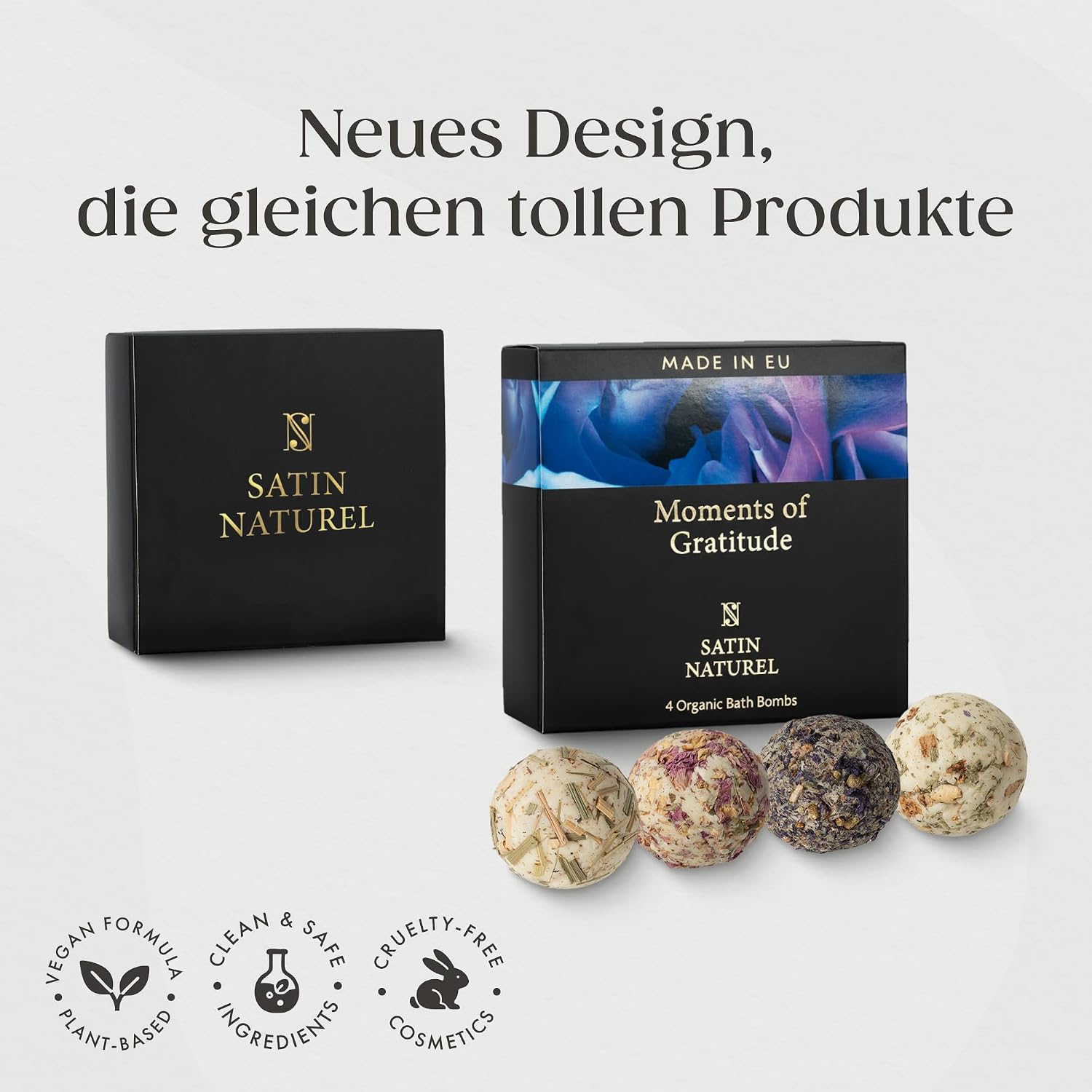Satin Naturel 4 Luxury Organic Bath Bombs Wellness Gift Set – Bild 8