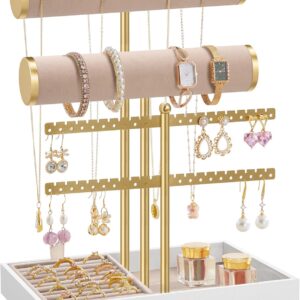 SONGMICS Jewellery Holder Jewellery Stand 2 Bracelet Holder Earring Holder