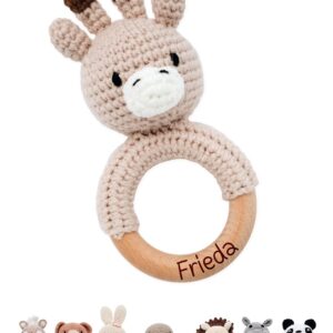 Bärenfreunde Grasping Toy, Baby Rattle, Teething Ring Baby Personalised