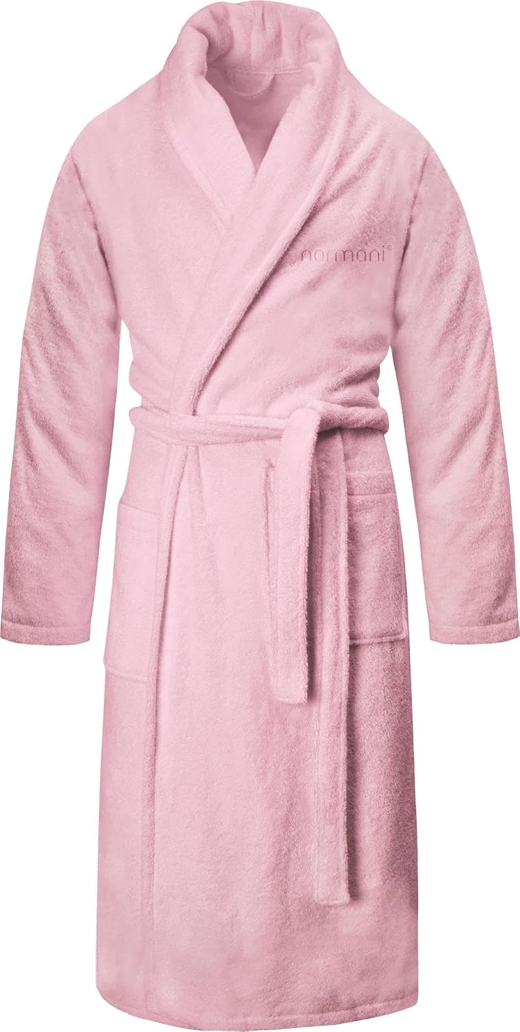 normani 100% Cotton Bathrobe Sauna Gown Two-Tone and Plain with and without Hood for Men and Women (Sizes XS - 4XL)