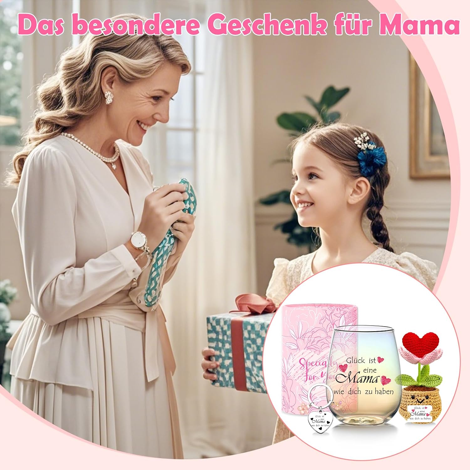 Gifts for Mum Wine Glasses Mother Birthday Gift for Best Mum – Bild 7