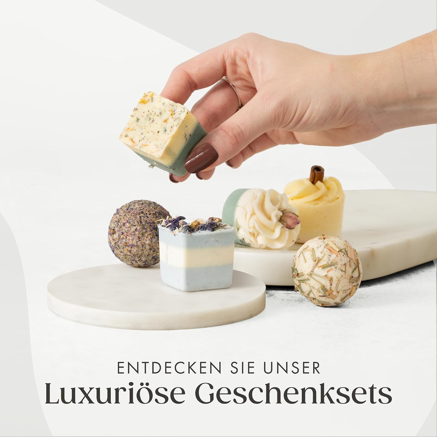 Satin Naturel 4 Luxury Organic Bath Bombs Wellness Gift Set – Bild 9