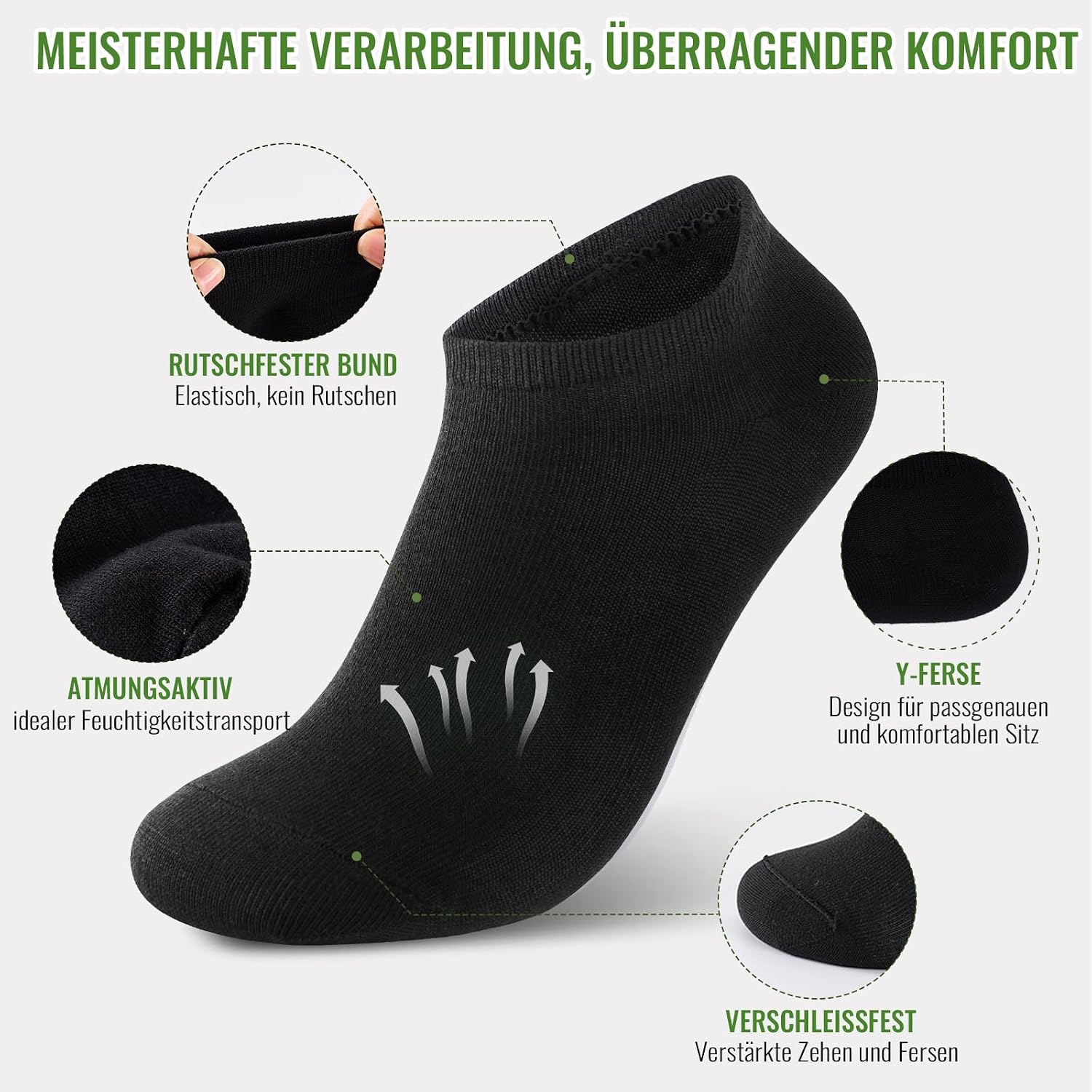 Bamboo Sneaker Socks Men Women 10/20 Pairs - Sneaker Socks – Bild 9
