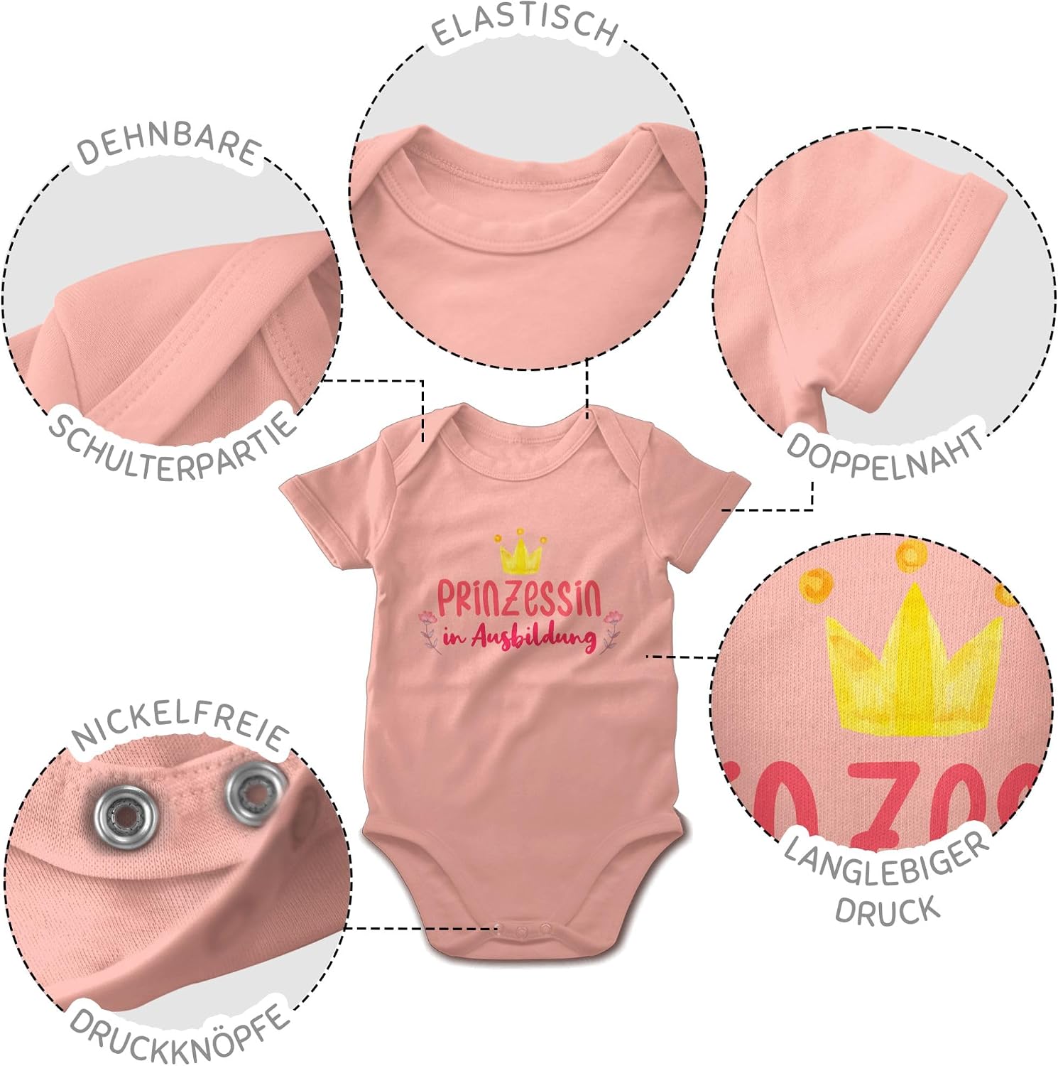 Shirtracer - Baby Body Kurzarm - Sprüche - Prinzessin in Ausbildung – Bild 3