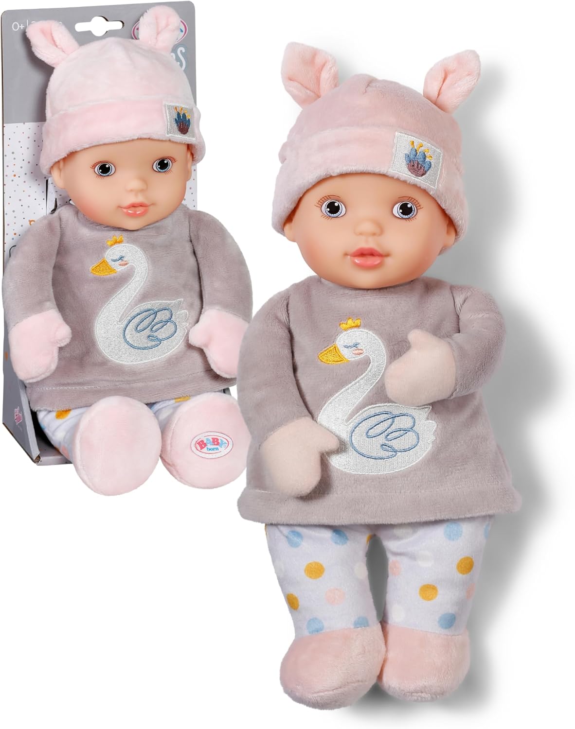BABY Born for Babies Sweetie Mauve 30 cm Rag Doll with Rattle