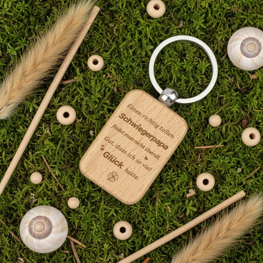 Father-in-law gifts key ring wooden Father's Day gift gift for father-in-law gift birthday Father's Day Father's Day Father's Day men's day Valentine's Day Christmas advent calendar – Bild 5
