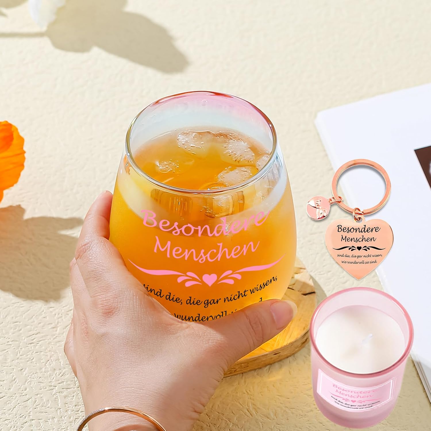 Gifts for Women Personalised Thank You Gift for Wife Wine Glasses Birthday Gift for Mum, Colleague, Teacher Retirement Special Courage Gift Mother's Day Gift Christmas Gifts – Bild 9